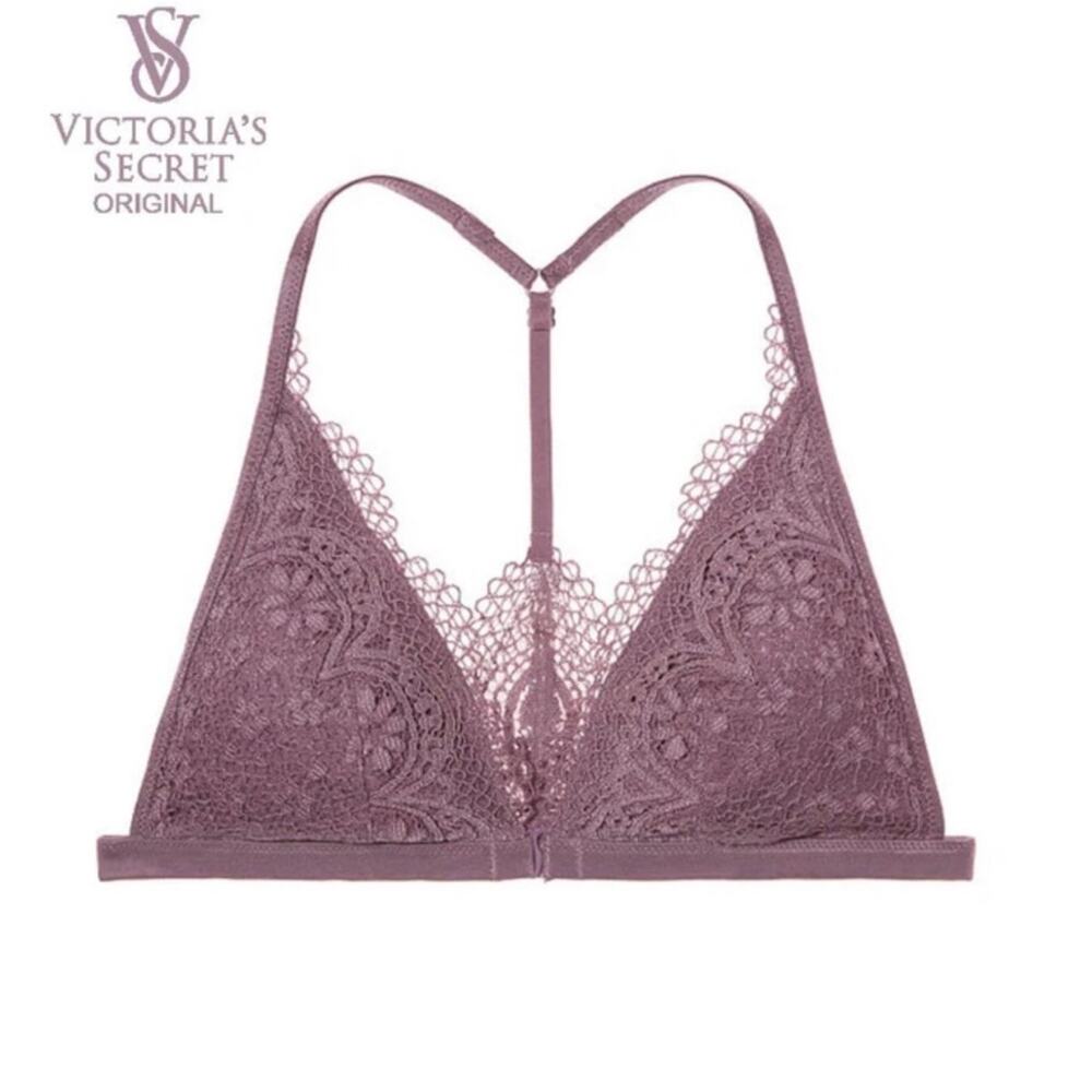 Victoria’s Secret Lace Bralette Size L Large Purple - Picture 5 of 5